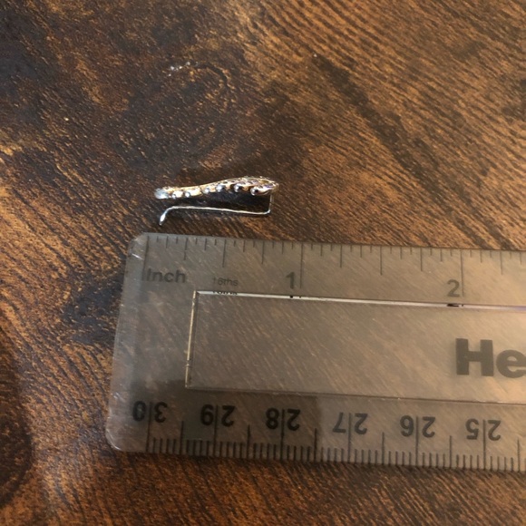 Blue Topaz Maile Leaf Fern Drop Earring - Picture 5 of 5